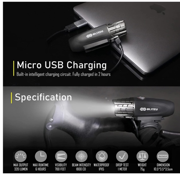 NEW Powerful Headlight and Taillight Rear LED Safety Bike Lights - Picture 4 of 9